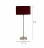 The Large Silver Mj Lamp With Red Velvet Shade