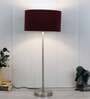 The Large Silver Mj Lamp With Red Velvet Shade