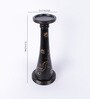 Black Wood Table Candle Holder