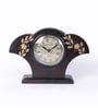 Black Solid Wood Analog Table Clock