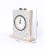 White Solid Wood Analog Table Clock