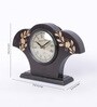 Black Solid Wood Analog Table Clock