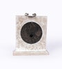 White Solid Wood Analog Table Clock