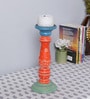 Blue Wood Table Candle Holder