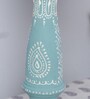 Blue Wood Table Candle Holder