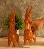 The Muded Horse Brown Terracotta (Set of 2) Figurines