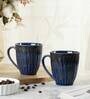 The Mug Shot 250ml Blue Ceramic (Set of 2) Coffee Mug