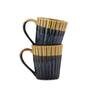 The Mug Shot 250ml Mustard & Brown Ceramic (Set of 2) Coffee Mug
