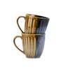 Shot 250ml Mustard & Brown Ceramic (Set of 2) Coffee Mug