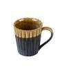 The Mug Shot 250ml Mustard & Brown Ceramic (Set of 2) Coffee Mug