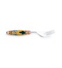 The Mughal Patti Yellow & Brown Stainless Steel (Set of 2) Cake Serving Fork & Scraper