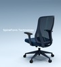 The Novice Mid Back Premium Ergonimic Chair In Florence Blue Colour