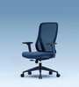 The Novice Mid Back Premium Ergonimic Chair In Florence Blue Colour
