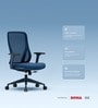 The Novice Mid Back Premium Ergonimic Chair In Florence Blue Colour