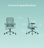 The Novice Mid Back Premium Ergonimic Chair In Ice Green Colour