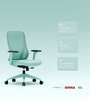 The Novice Mid Back Premium Ergonimic Chair In Ice Green Colour