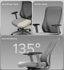 The Novice Mid Back Premium Ergonimic Chair In Lunar Grey Colour