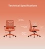 The Novice Mid Back Premium Ergonimic Chair In Spiced Orange Colour