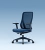 The Novice Mid Back Premium Ergonomic Chair In Florence Blue Colour