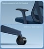The Novice Mid Back Premium Ergonomic Chair In Florence Blue Colour