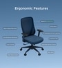 The Novice Mid Back Premium Ergonomic Chair in Florence Blue The Novice Mid Back Premium Ergonomic Chair in Florence Blue