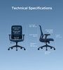The Novice Mid Back Premium Ergonomic Chair in Florence Blue The Novice Mid Back Premium Ergonomic Chair in Florence Blue