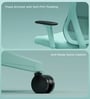 The Novice Mid Back Premium Ergonomic Chair In Ice Green Colour