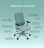 The Novice Mid Back Premium Ergonomic Chair In Ice Green Colour