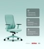 The Novice Mid Back Premium Ergonomic Chair In Ice Green Colour