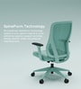 The Novice Mid Back Premium Ergonomic Chair In Ice Green Colour
