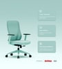 The Novice Mid Back Premium Ergonomic Chair in Ice Green The Novice Mid Back Premium Ergonomic Chair in Ice Green