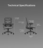The Novice Mid Back Premium Ergonomic Chair In Lunar Grey Colour