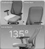 The Novice Mid Back Premium Ergonomic Chair In Lunar Grey Colour