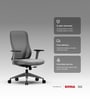 The Novice Mid Back Premium Ergonomic Chair In Lunar Grey Colour