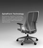 The Novice Mid Back Premium Ergonomic Chair In Lunar Grey Colour