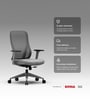 The Novice Mid Back Premium Ergonomic Chair in Lunar Grey The Novice Mid Back Premium Ergonomic Chair in Lunar Grey