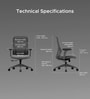 The Novice Mid Back Premium Ergonomic Chair in Lunar Grey The Novice Mid Back Premium Ergonomic Chair in Lunar Grey