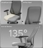 The Novice Mid Back Premium Ergonomic Chair in Lunar Grey The Novice Mid Back Premium Ergonomic Chair in Lunar Grey