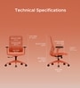The Novice Mid Back Premium Ergonomic Chair In Spiced Orange Colour The Novice Mid Back Premium Ergonomic Chair In Spiced Orange Colour