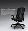 The Novice Mid Back Premium Ergonomic Chair In True Black Colour