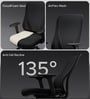 The Novice Mid Back Premium Ergonomic Chair In True Black Colour