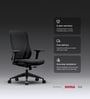 The Novice Mid Back Premium Ergonomic Chair in True Black The Novice Mid Back Premium Ergonomic Chair in True Black
