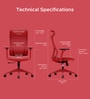 The Novice Premium Ergonomic Chair In Ember Red Colour The Novice Premium Ergonomic Chair In Ember Red Colour