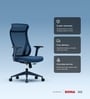 The Novice Premium Ergonomic Chair In Florence Blue Colour The Novice Premium Ergonomic Chair In Florence Blue Colour