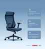 The Novice Premium Ergonomic Chair In Florence Blue Colour