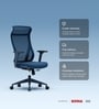The Novice Premium Ergonomic Chair In Florence Blue The Novice Premium Ergonomic Chair In Florence Blue