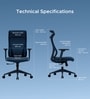 The Novice Premium Ergonomic Chair In Florence Blue The Novice Premium Ergonomic Chair In Florence Blue