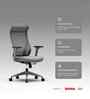 The Novice Premium Ergonomic Chair In Lunar Grey Colour