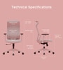 The Novice Premium Ergonomic Chair In Parisian Pink Colour The Novice Premium Ergonomic Chair In Parisian Pink Colour