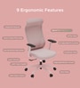 The Novice Premium Ergonomic Chair In Parisian Pink Colour The Novice Premium Ergonomic Chair In Parisian Pink Colour